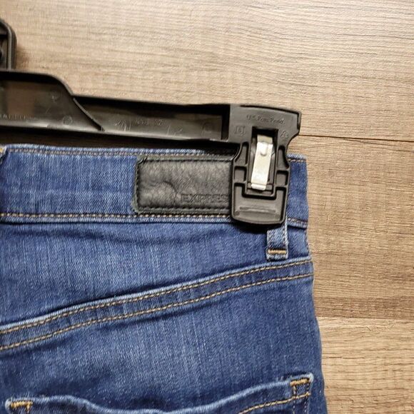 Express Straight Super High Rise Ankle Jeans Blue‎ Medium Wash Womens 2 - Picture 11 of 16